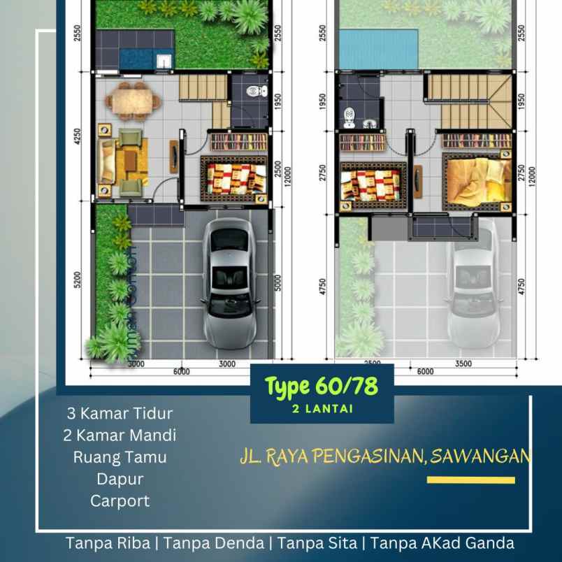 dijual rumah pengasinan sawangan depok
