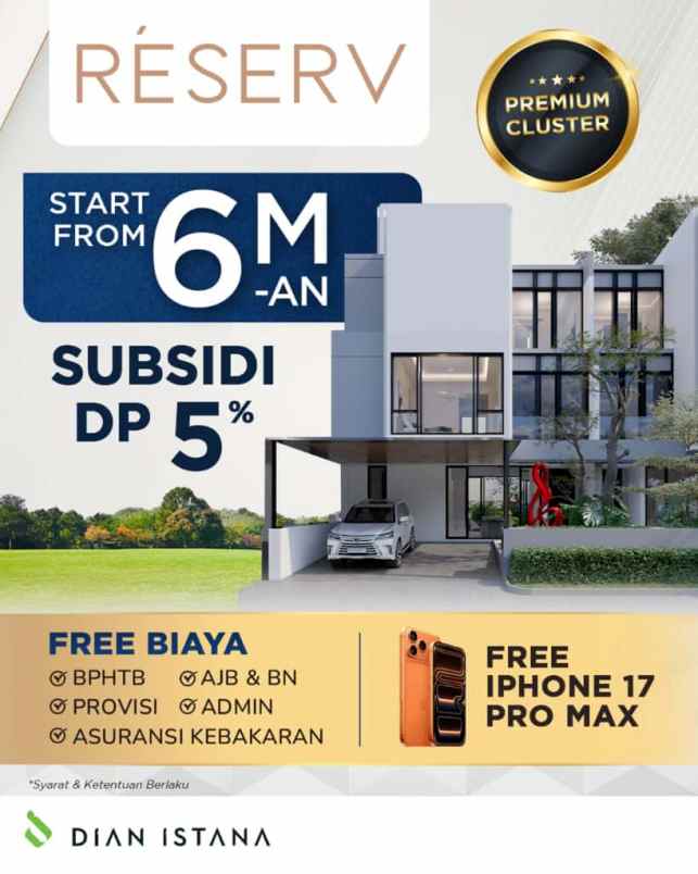 dijual rumah perumahan dian istana