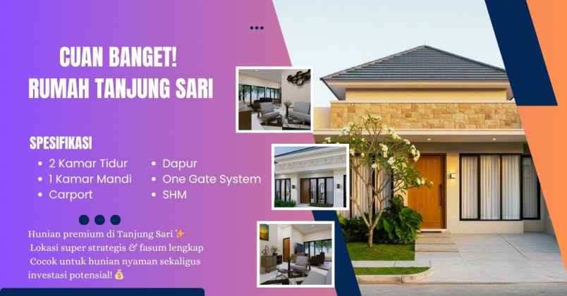 dijual rumah perumahan tanjung sari