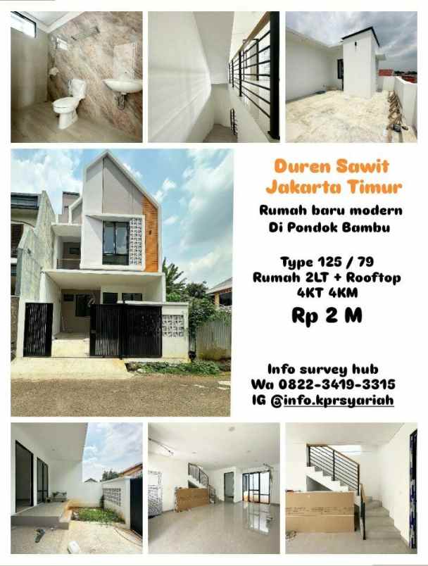dijual rumah pondok bambu