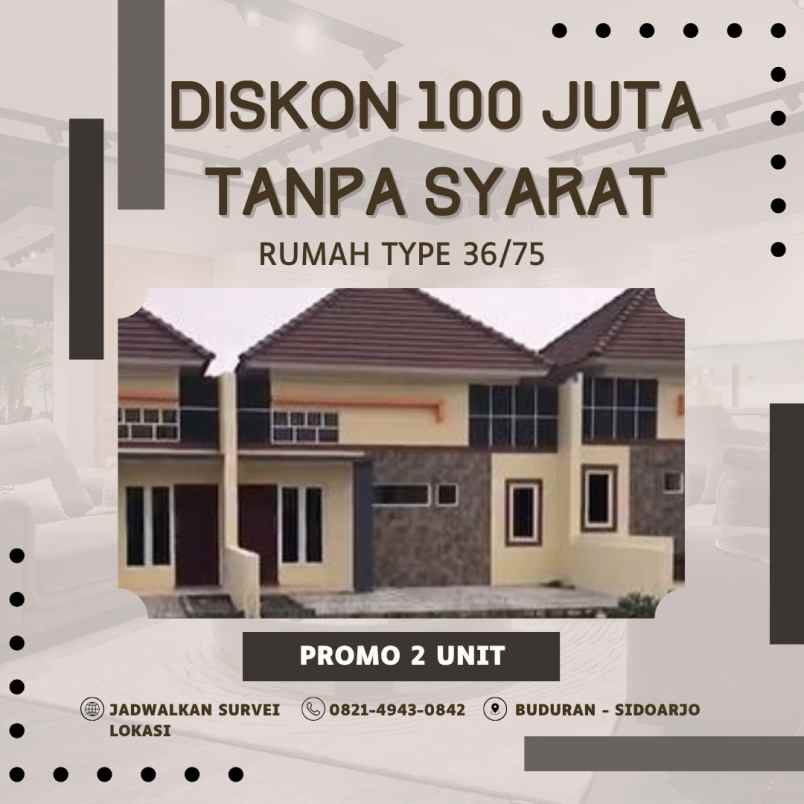 dijual rumah prasung kel buduran