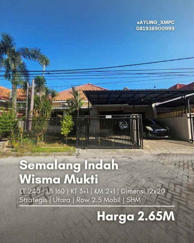 dijual rumah rumah semalang indah masuk