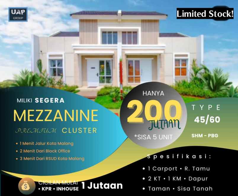 dijual rumah sumbersuko