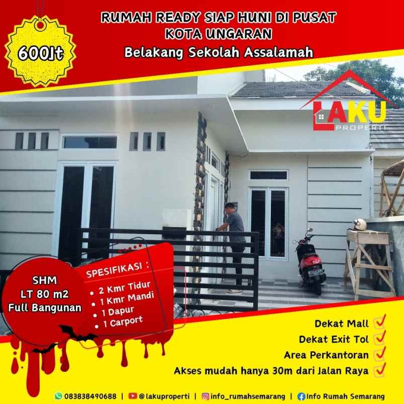 dijual rumah ungaran barat