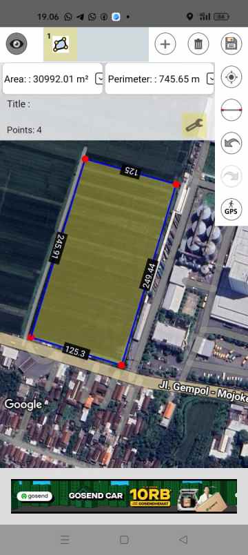 dijual tanah di mojokerto