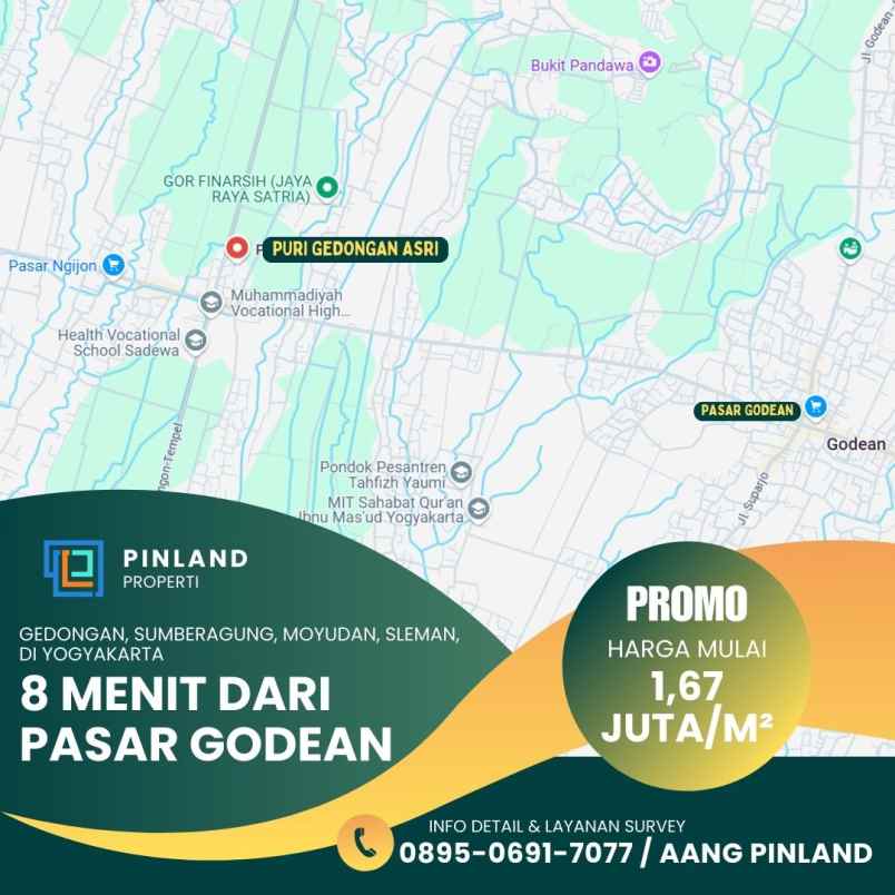 dijual tanah gedongan sumberagung