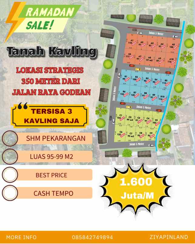 dijual tanah gedongan sumberagung