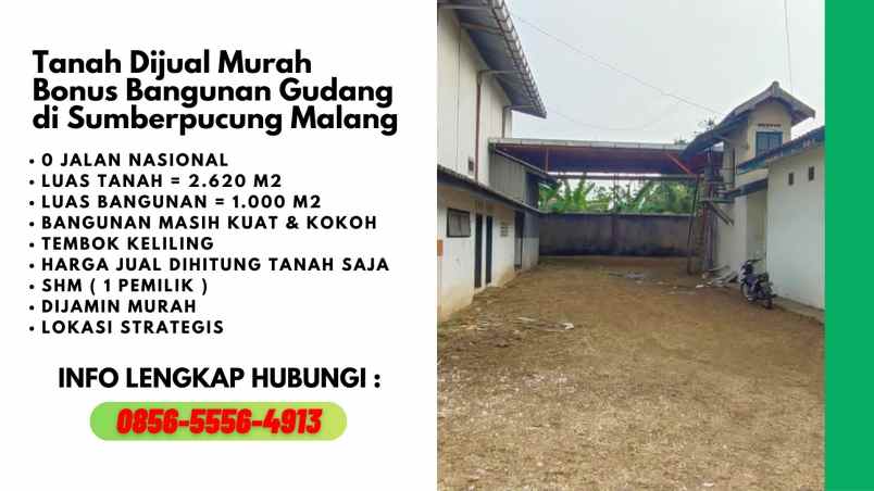 dijual tanah jalan raya ngebruk barat