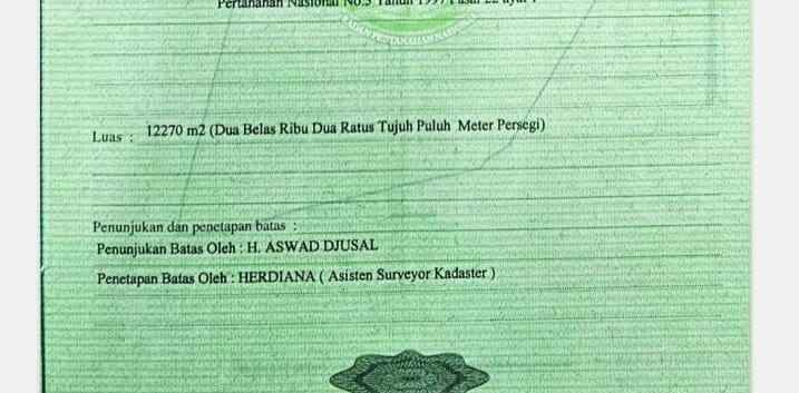dijual tanah jalan raya sriamur