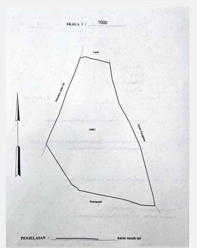 dijual tanah jalan raya sriamur