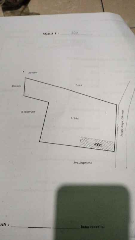 dijual tanah jl cikunir raya jakamulya