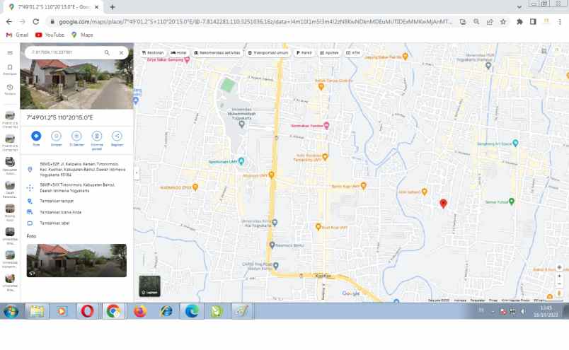 dijual tanah jl kalipakis tirtonirmolo