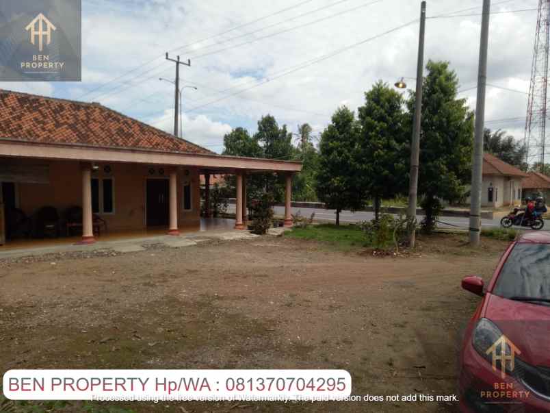 dijual tanah jl lintas sumatera natar