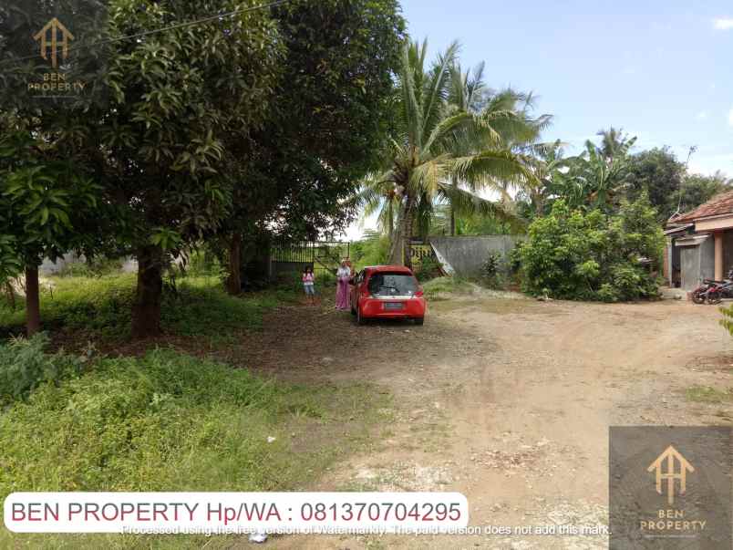 dijual tanah jl lintas sumatera natar