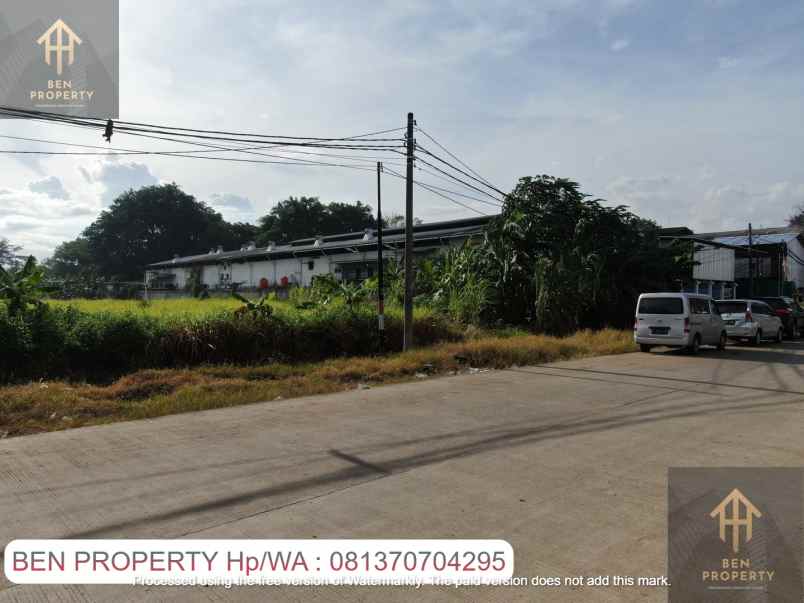 dijual tanah jl raya serang kawasan