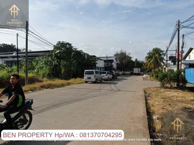 dijual tanah jl raya serang kawasan