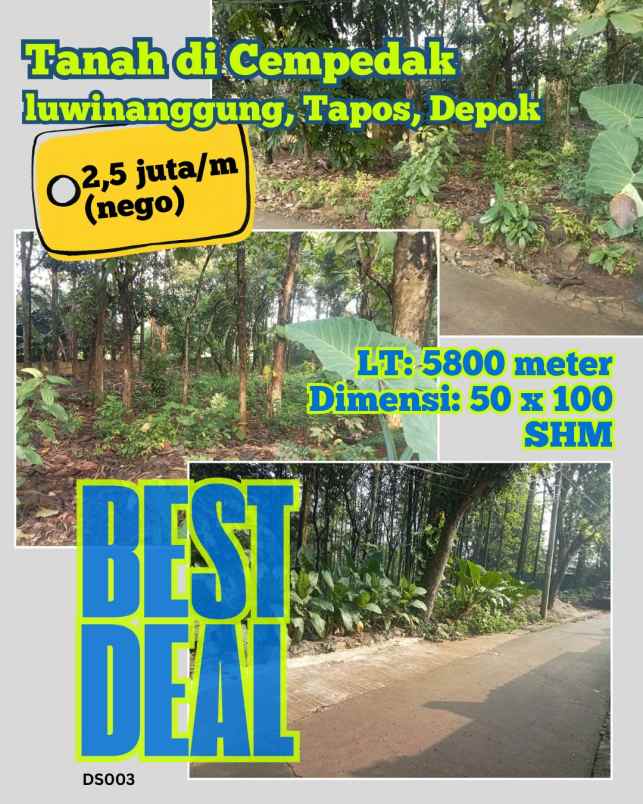dijual tanah kebun siap bangun