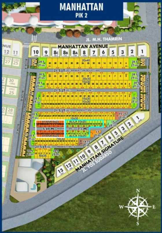 dijual tanah manhattan pik2