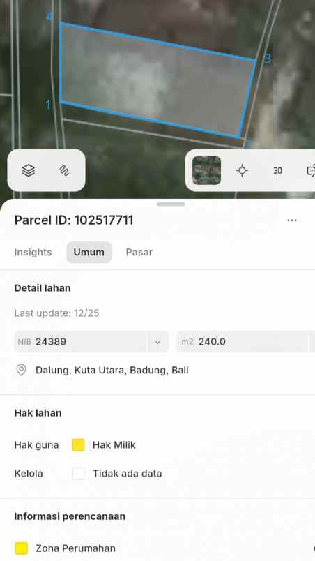dijual tanah pengilian