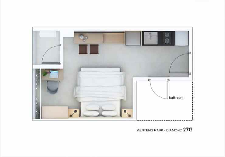 disewakan apartemen menteng park residence