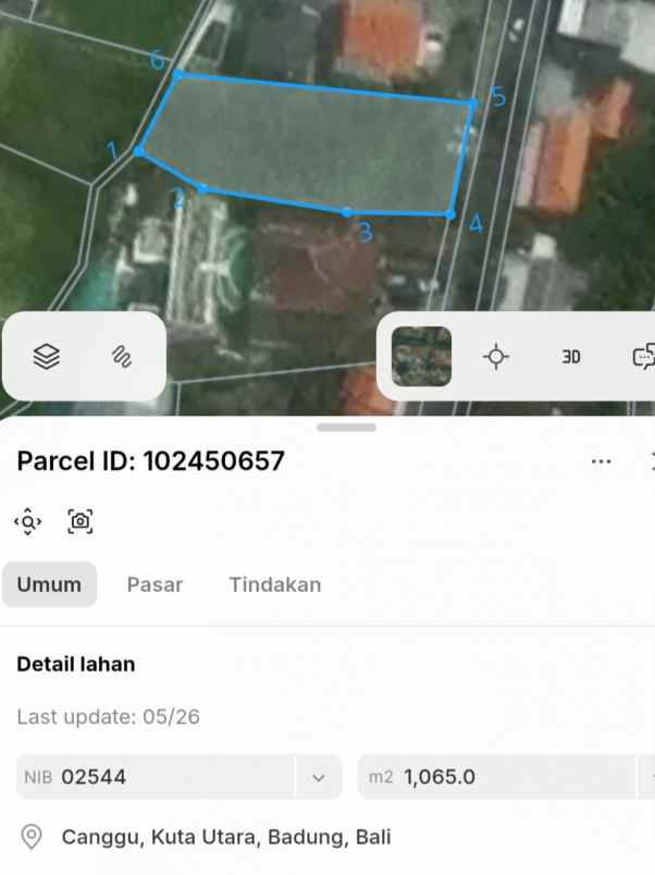 disewakan tanah babakan canggu