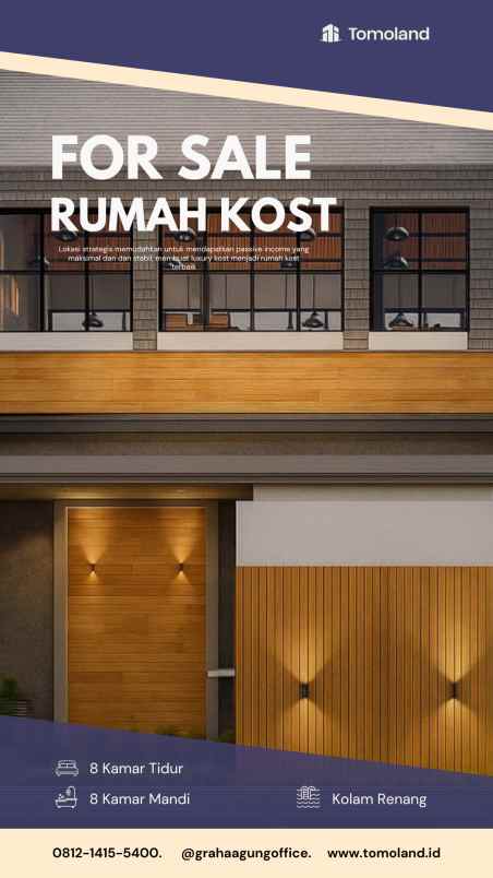 hub jual rumah kost malang dilengkapi furnitur siap hu