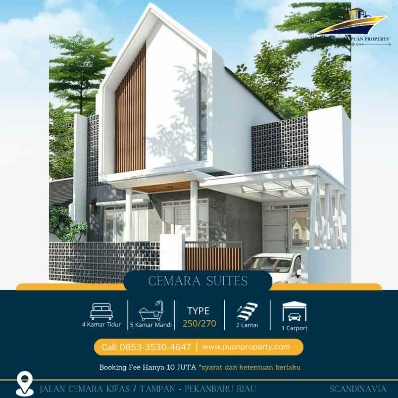 rumah 2 lantai modern di pekanbaru