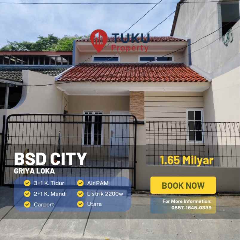 rumah full renov baru di griya loka bsd sektor 1 1