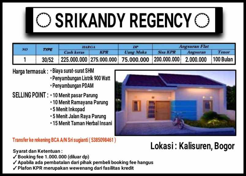 rumah kalisuren bogor jawa barat