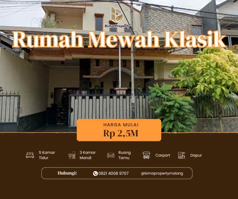 rumah mewah klasik modern siap huni