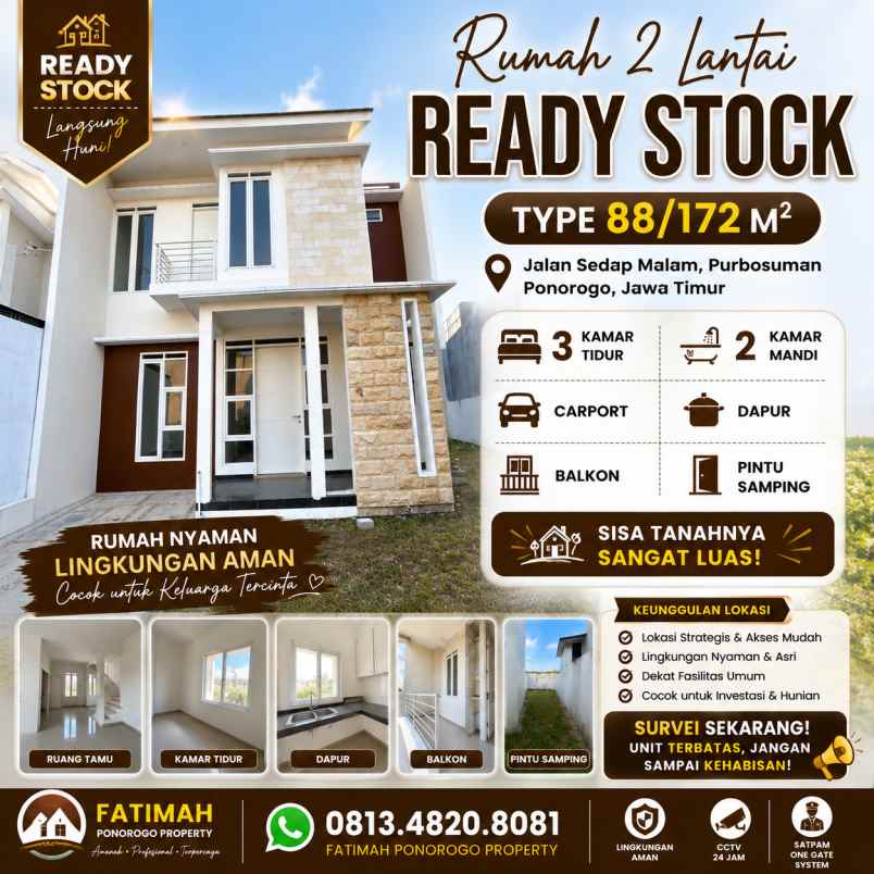 rumah ready stock 2 lantai syariah ponorogo