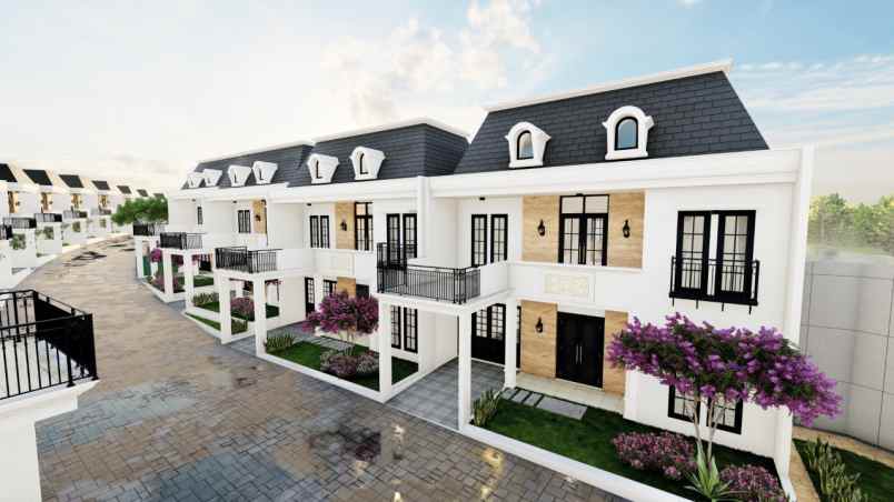 rumah resort mewah bergaya american classic