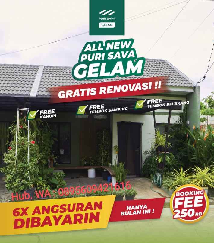 rumah subsidi puri sava gelam di kota serang