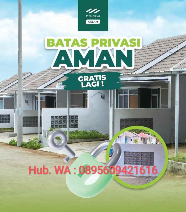 rumah subsidi puri sava gelam di kota serang