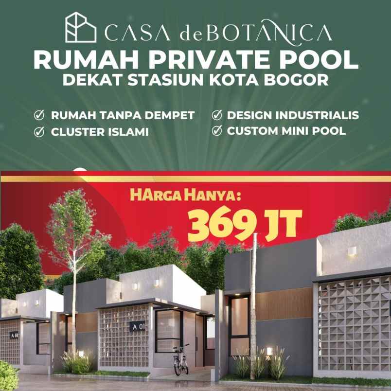 rumah syariah hanya 6km ke stasiun bogor