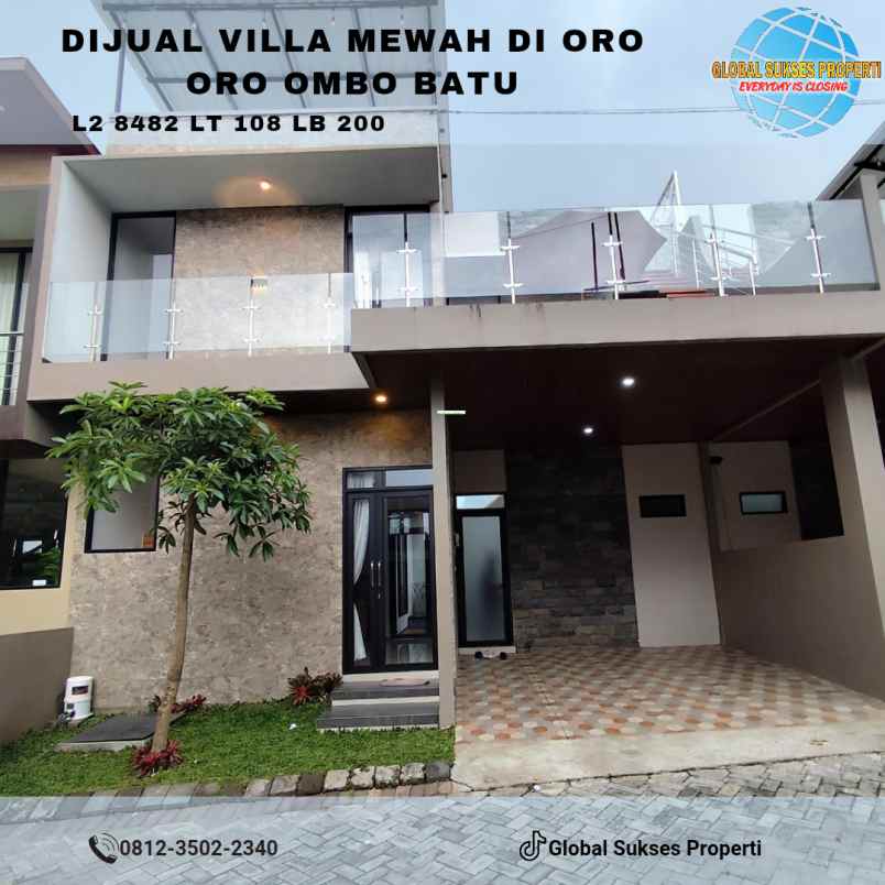 villa mewah 3 lantai dekat bns di oro oro ombo batu