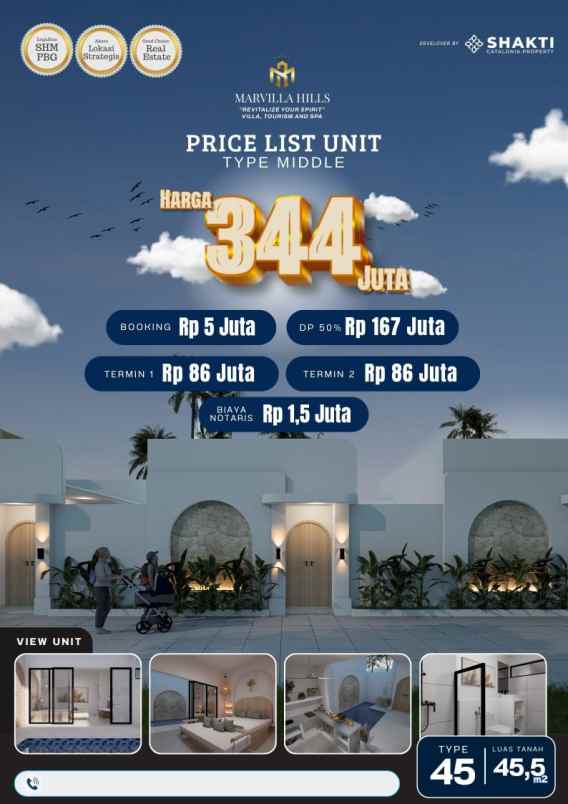 villa mewah view merapi