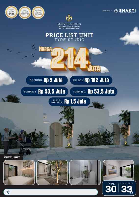 villa mewah view merapi