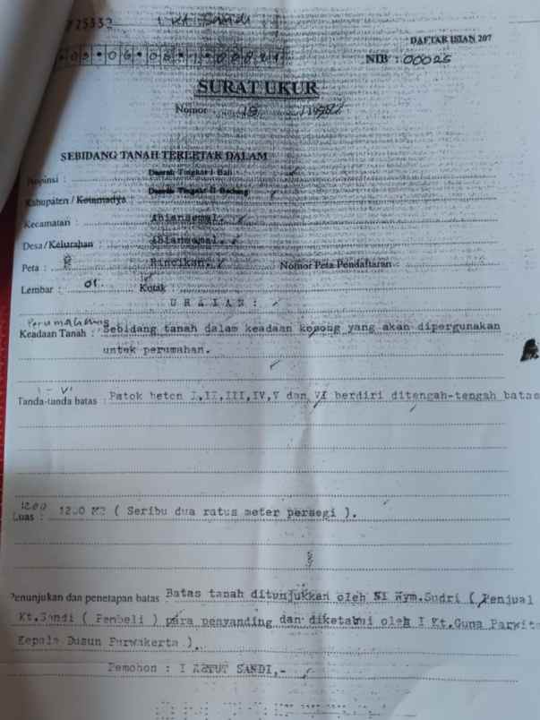 dijual 12 are jl margi setra gerih abiansemal badung