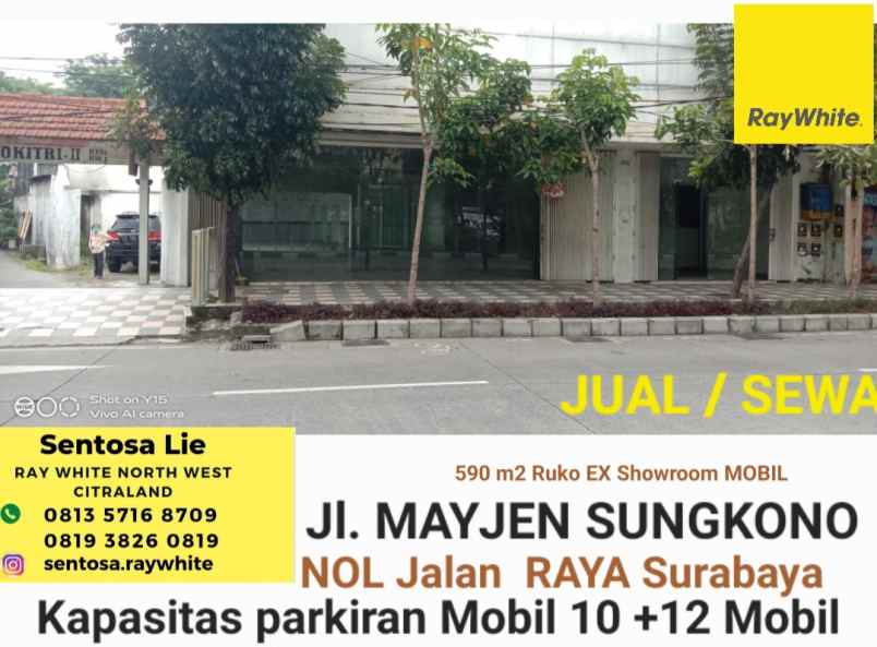dijual ruko gudang kantor jalan mayjen sungkono