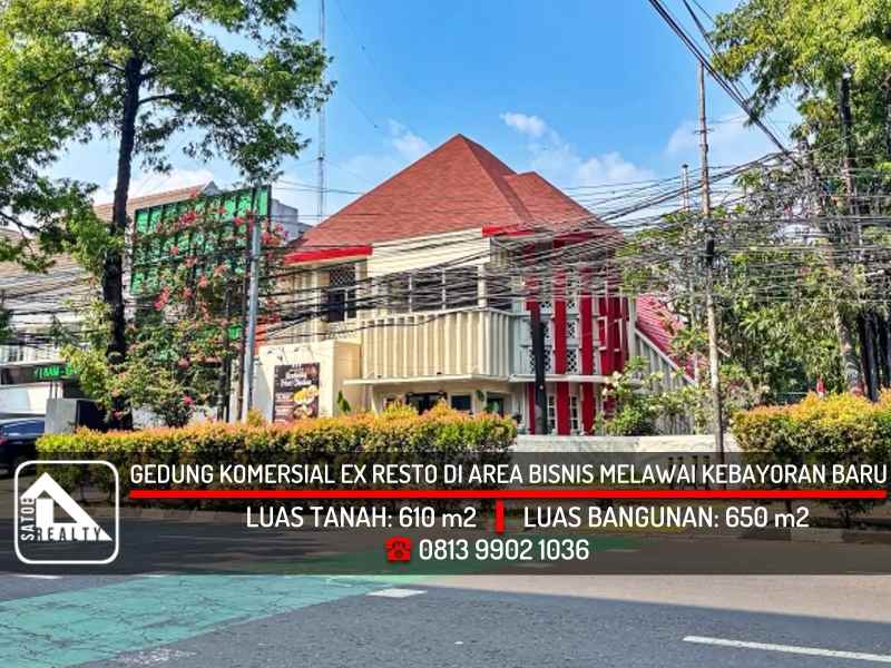 dijual ruko gudang kantor jl melawai kebayoran baru