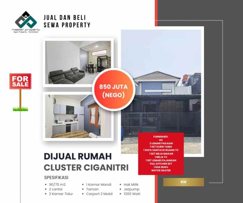dijual rumah ciganitri