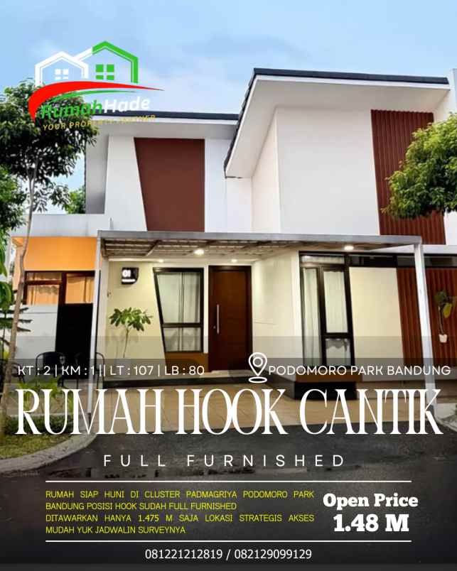 dijual rumah cluster padmagriya