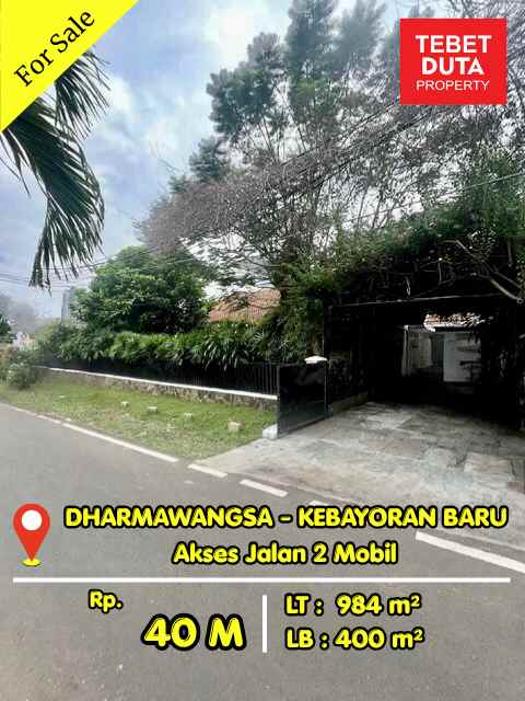 dijual rumah dharmawangsa kebayoran baru