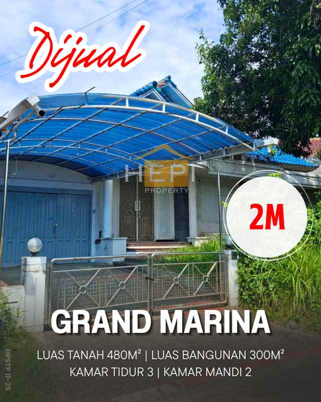 dijual rumah di grand marina semarang