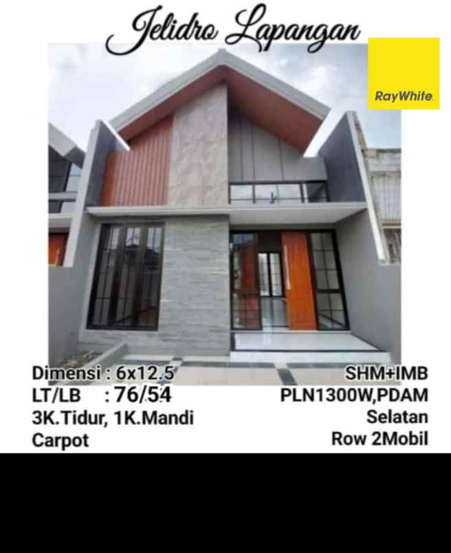 dijual rumah jalan jelidro lapangan