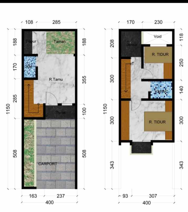 dijual rumah jalan raya pengasinan