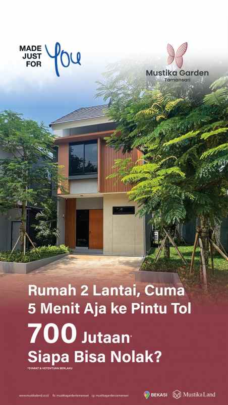 dijual rumah jl raya tamansari kec setu