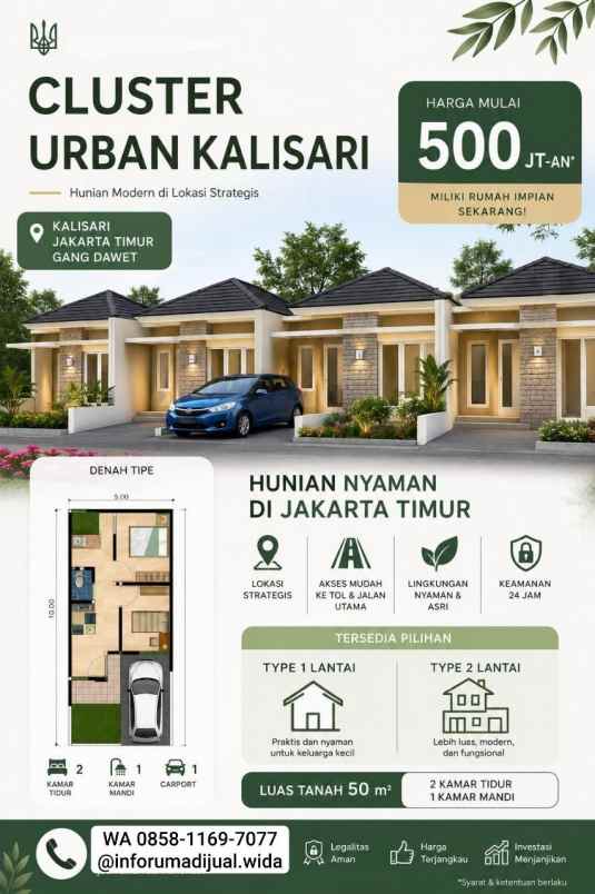 dijual rumah kalisari