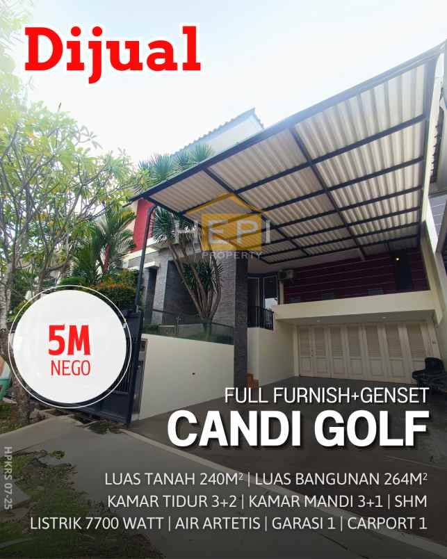 dijual rumah mewah di candi golf semarang